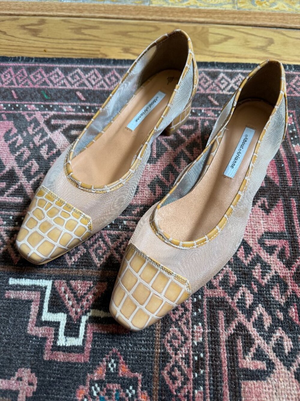 About Arianne Mina Mesh Ballet Pumps - Tierra Color